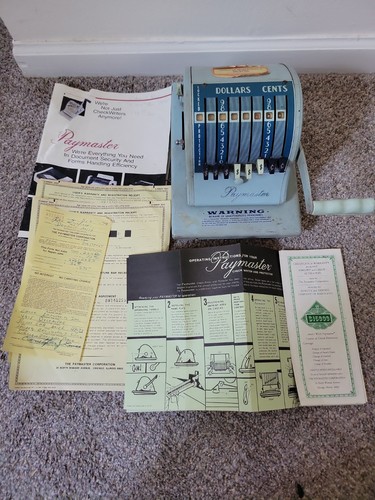 Antique paymaster check - check, writer