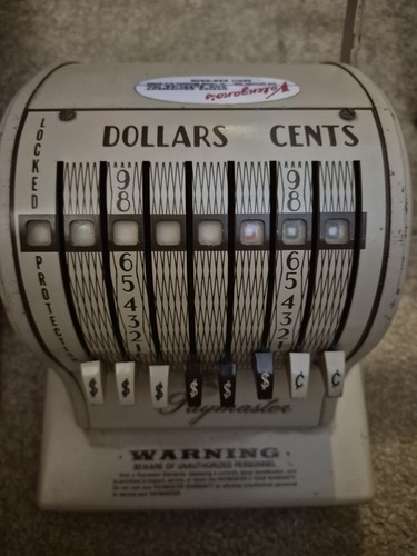 Vintage paymaster check writer - paymaster,