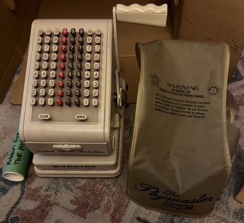 Vintage paymaster check writer - paymaster,